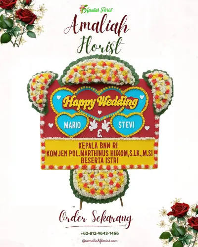 Karangan Papan Bunga Pernikahan di Kalisegoro